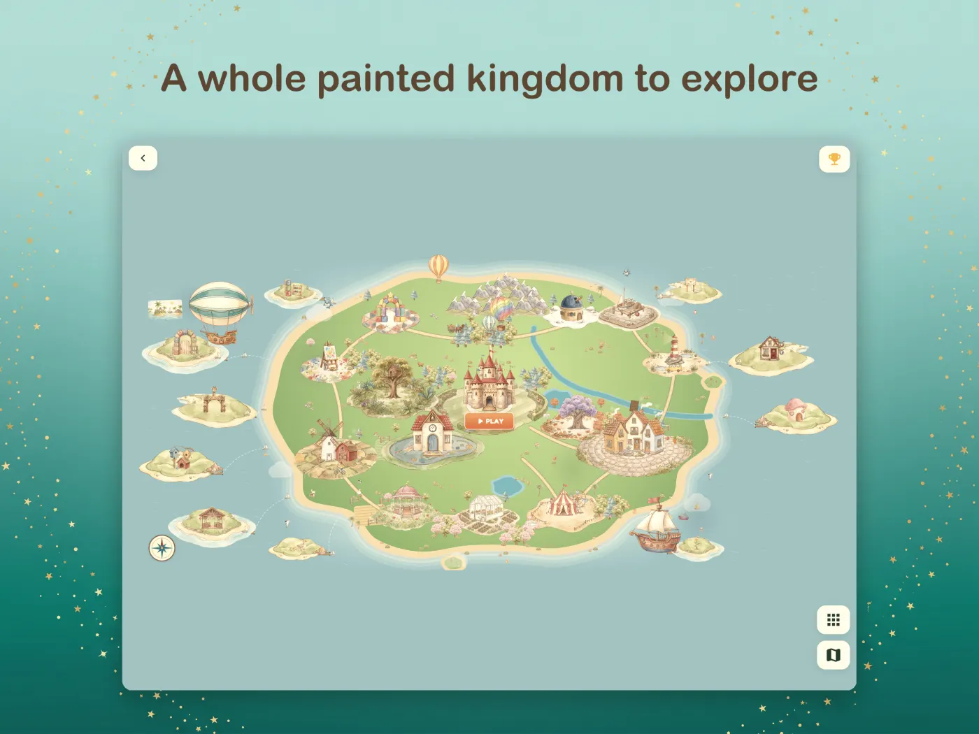 A whole painted kingdom to explore