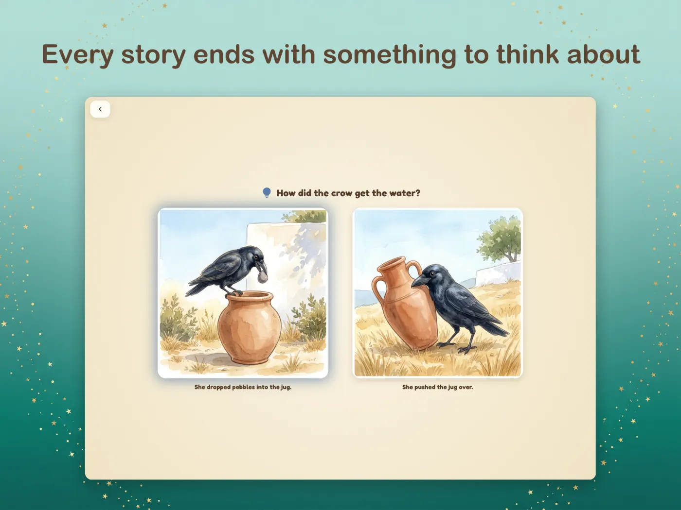 Every story ends with something to think about
