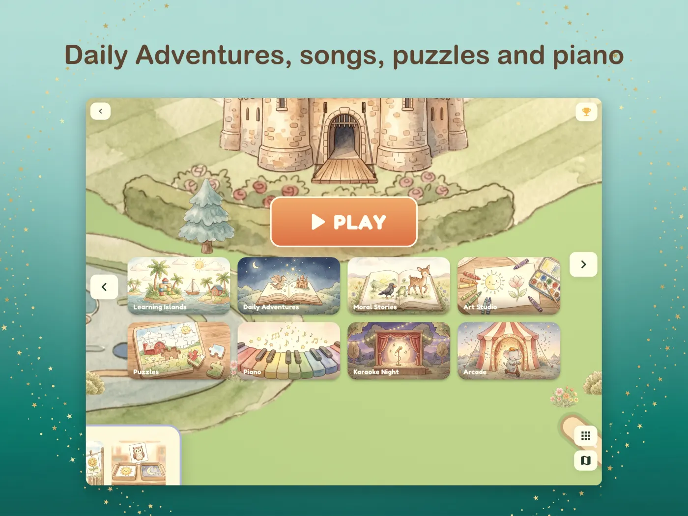 Daily Adventures, songs, puzzles and piano