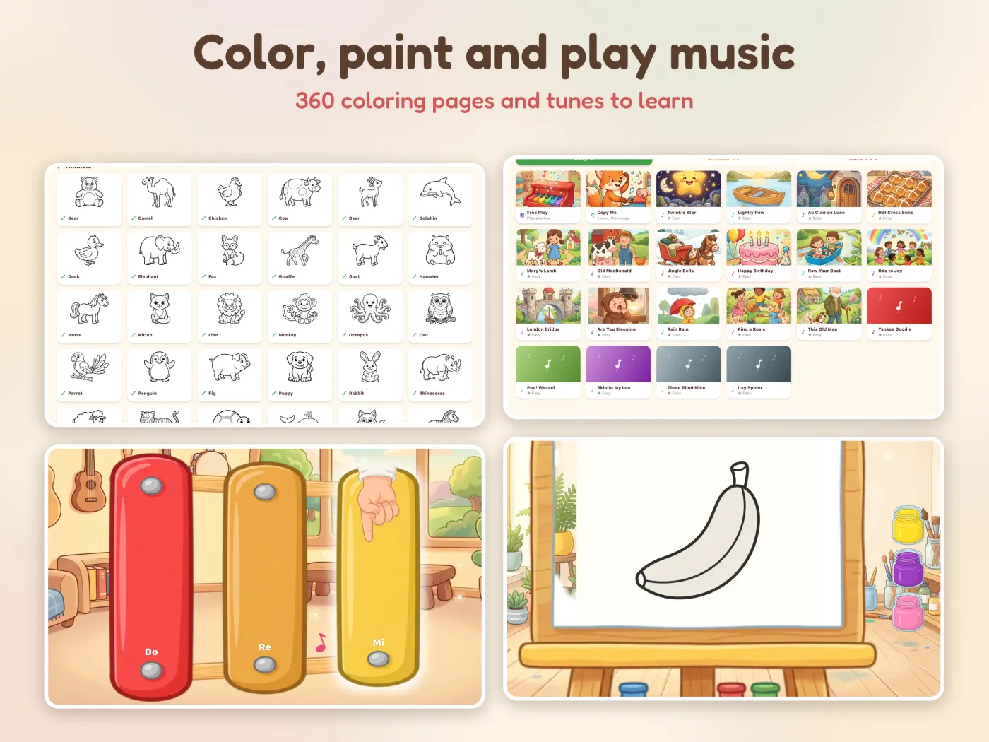 Colour, paint and play music